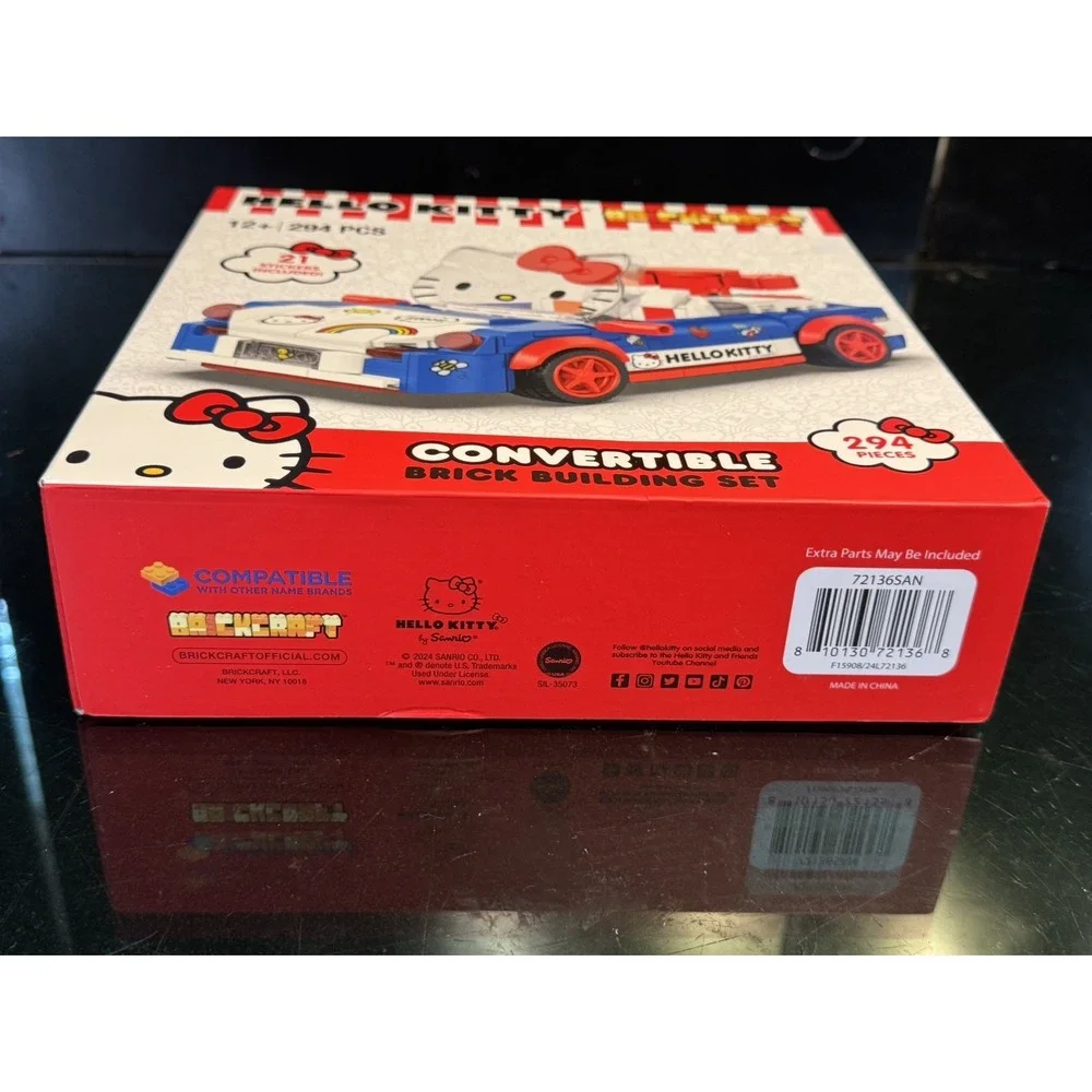 Brickcraft Sanrio Hello Kitty Convertible Car Building Set 294 Pcs New Sealed